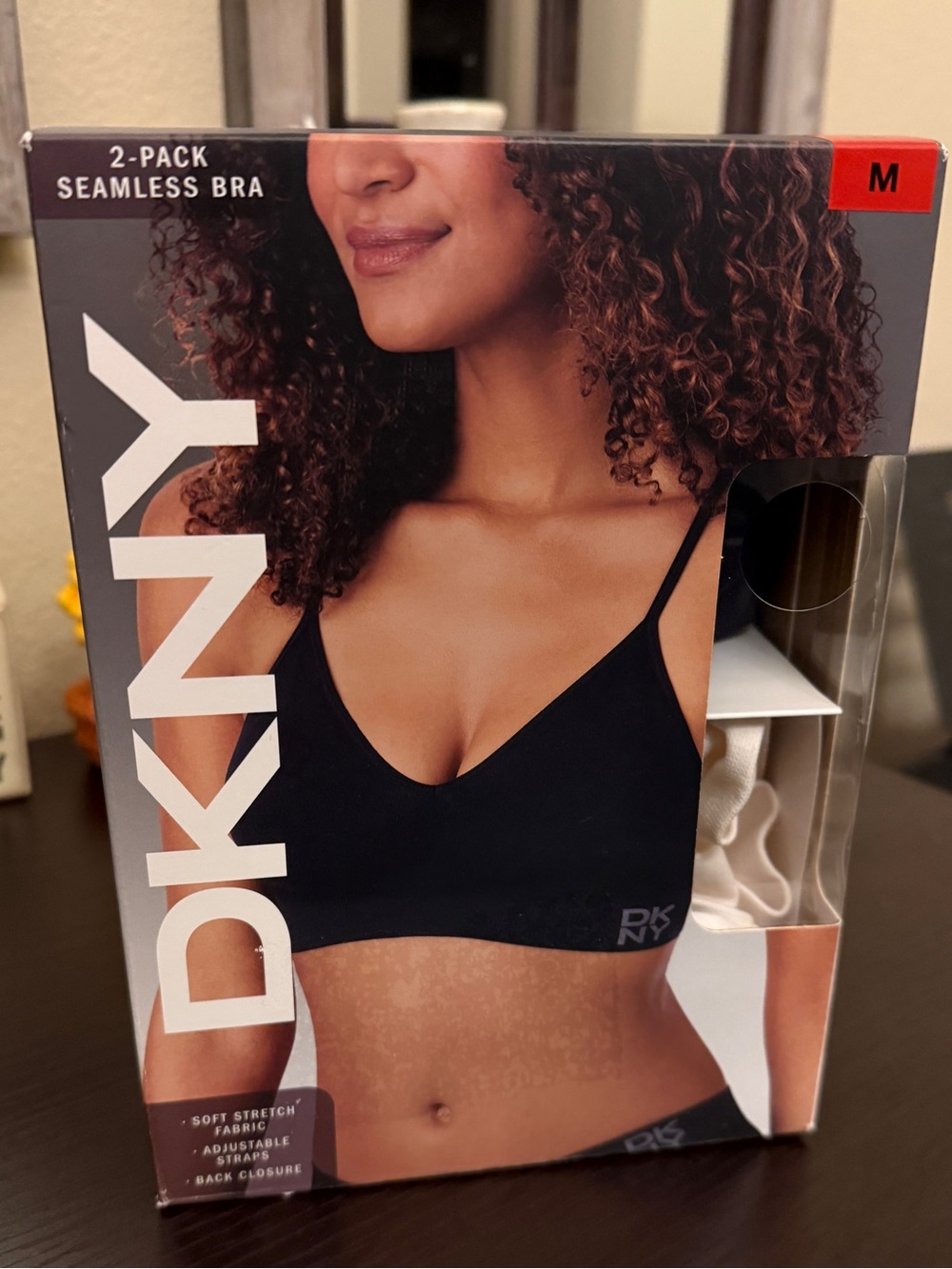 DKNY 2-Pack Seamless Comfortable Wireless Bras Womens Medium